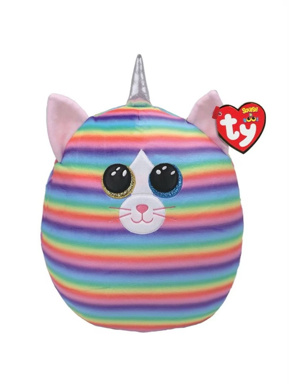 NEW! Ty Squish-A-Boos “Heather” The Cat Rainbow Unicorn Plush | 10”